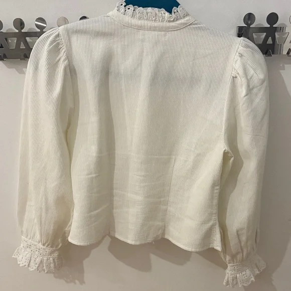 DÔEN Vermont ribbed broderie anglaise cotton shirt - Picture 13 of 16